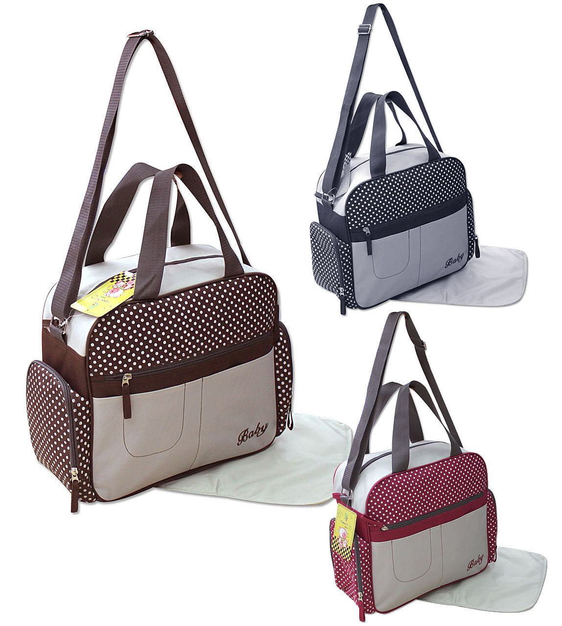 2 tlg Wickeltasche Pflegetasche Windeltasche Babytasche Farbauswahl 2130