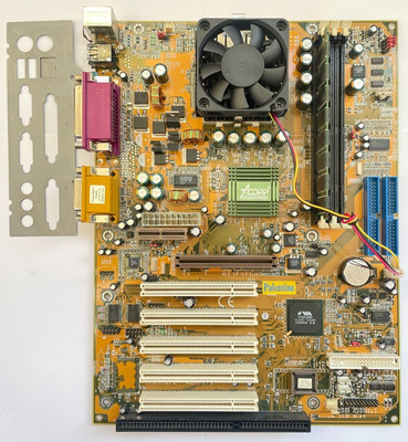 Acorp 7KTA1/E Ver:1.1 Socket A AMD ATX Motherboard w/ CPU and RAM Tested Working