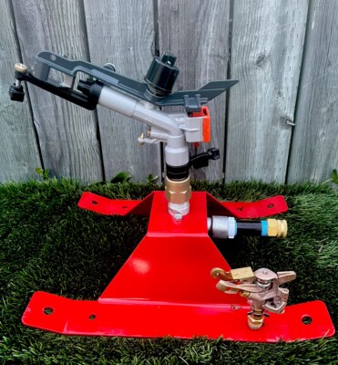 2 BIG RED SUPER SLEDS & ATOM 23 IMPACT SPRINKLERS PASTURE-ARENA-TURF 120 FEET!