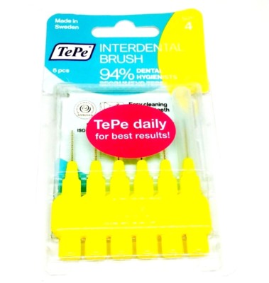 TEPE YELLOW INTERDENTAL BRUSHES SIZE 2 6 PCS 0.7mm 