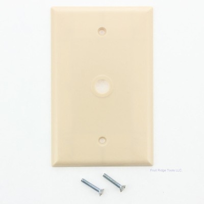 Eagle Electric LARGE Ivory 0.375'' Telephone Coaxial Cable Wallplates 2028V
