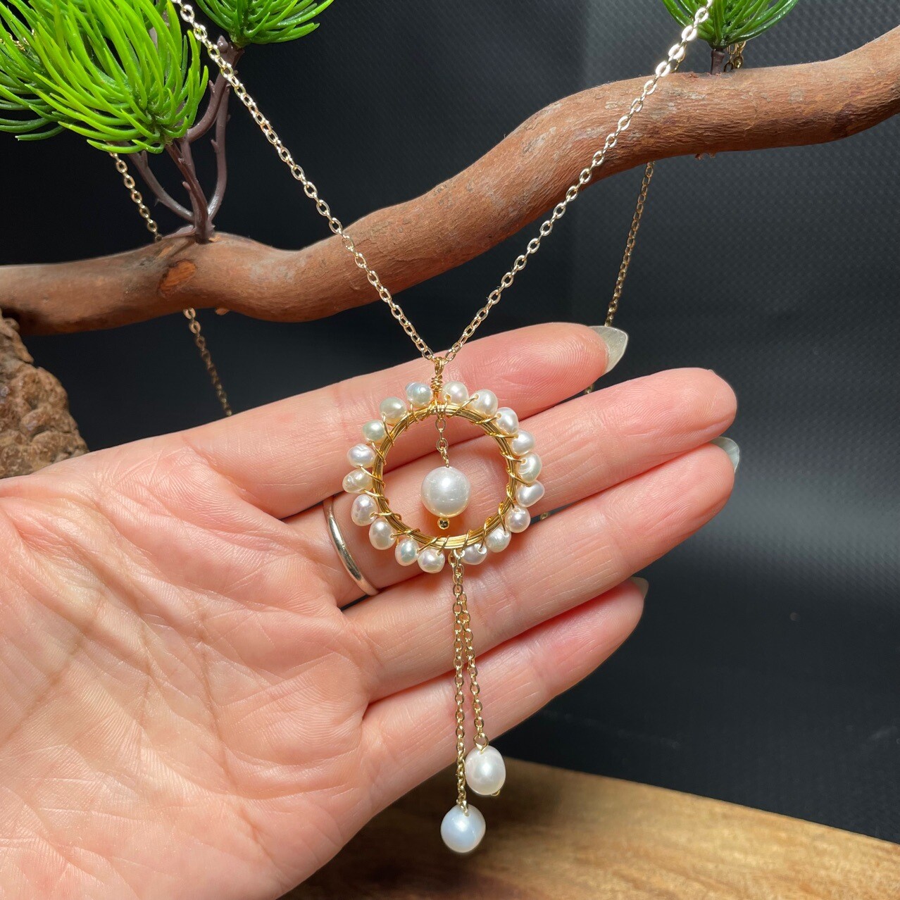 ネックレス・ペンダント VINTAGE HOLLYWOOD Baroque Pearl Matte Necklace BMR668 ネックレス・ペンダント VINTAGE HOLLYWOOD Baroque Pearl Matte