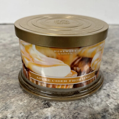 Homeworx by Harry Slatkin APPLE CIDER FROSTING Candle 18oz. 4 Wick