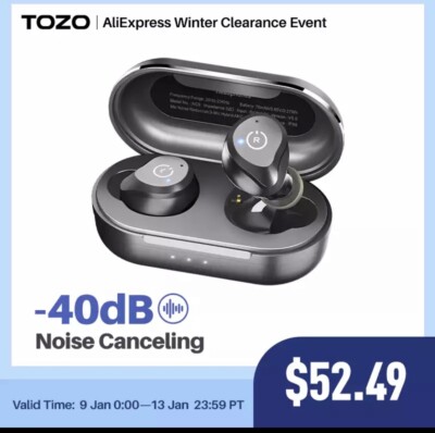 TOZO NC9 Wireless  Earbuds Active Noise Cancelling Bluetooth/BEST BASS AND SOUND