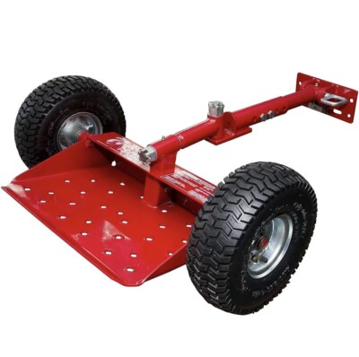 RED Jungle Jim s Jungle Wheels Two Wheel Stand On Mower Sulky