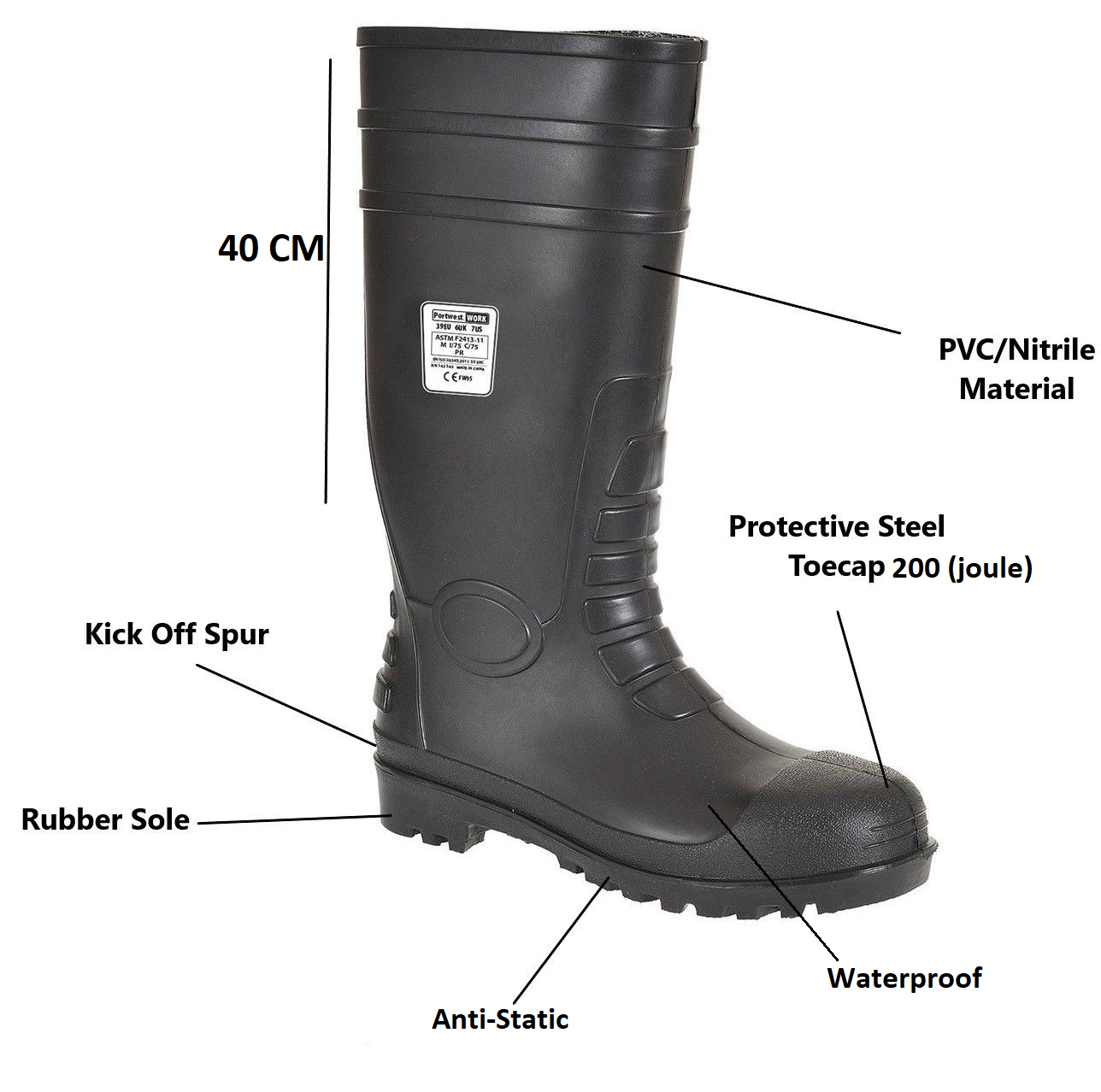 steel toe cap wellies womens