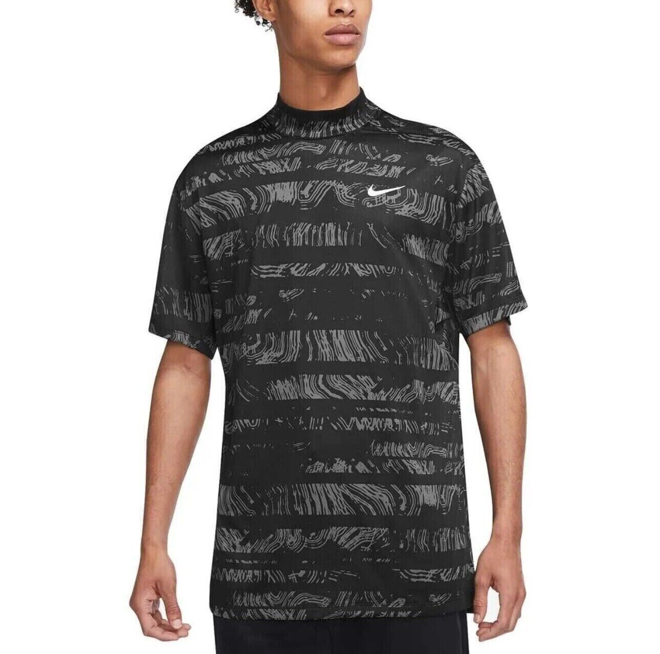 Nike Tiger Woods モックネック シャツ　メッシュ Nike Dri-FIT ADV Tiger Woods Collection Mock Neck Golf Shirt