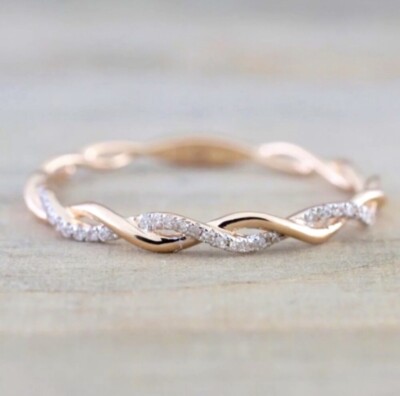 New 18K Rose Gold Twist Ring