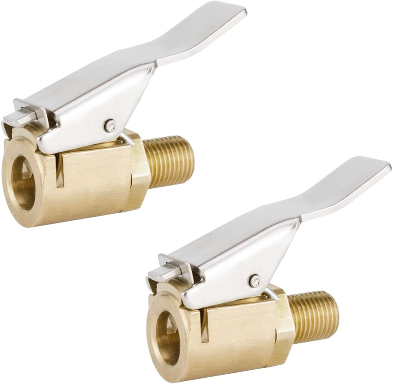 2PCS Brass Tire Air Chuck Locking Inflator Nozzle Adapter for ...