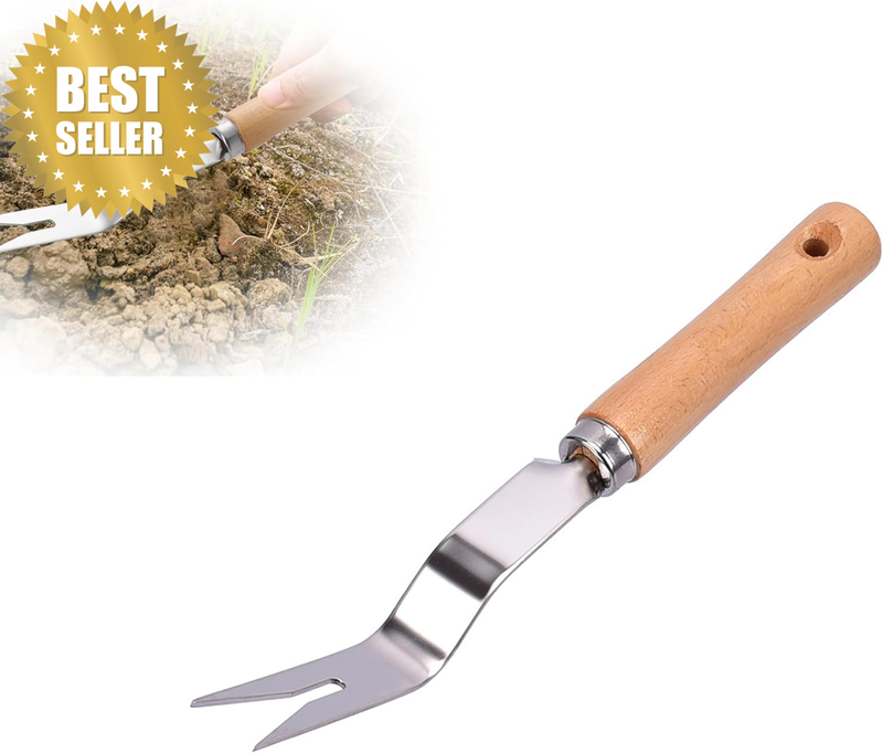 Heavy Duty Garden Weed Puller Tool with Ergonomic Handle, Manual Weeding Remover