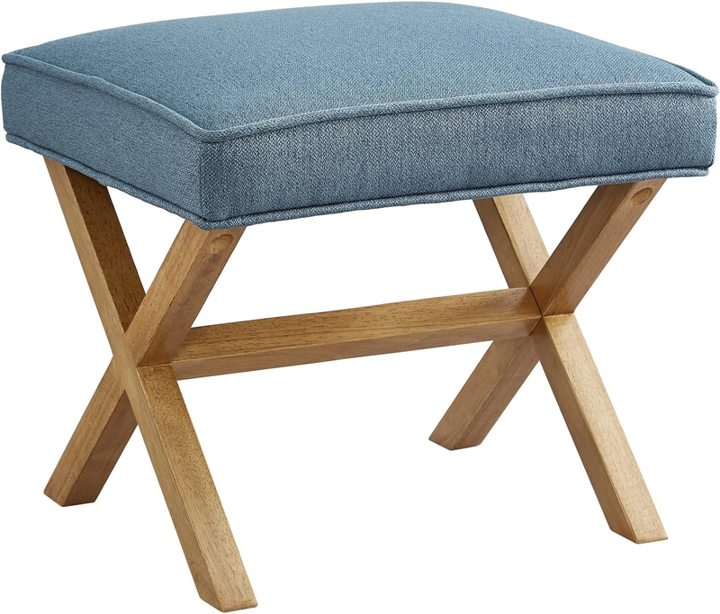 Amazon Brand – Rivet Mid-Century Modern X Stool Ottoman Chair, 20
