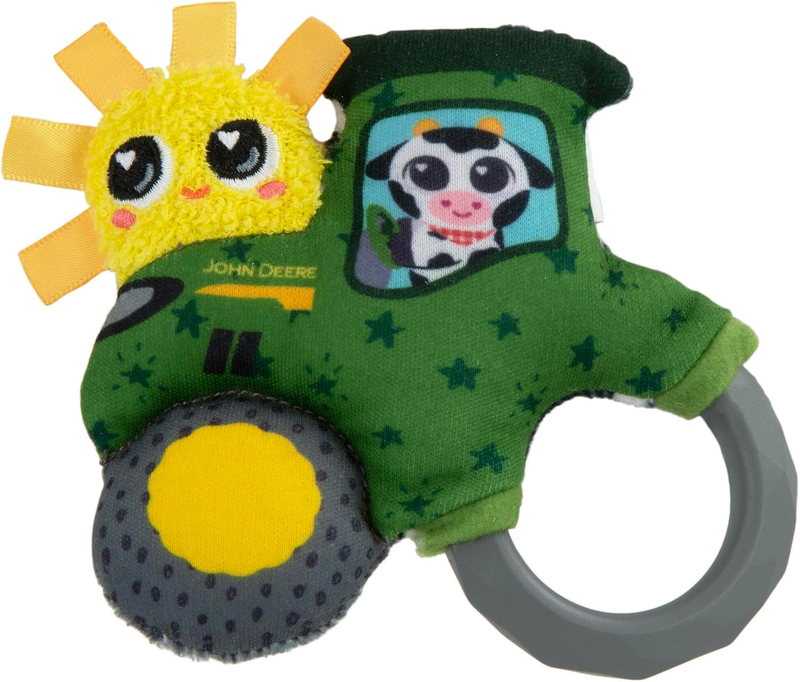 Lamaze John Deere Baby Tractor Rattle Sensory Toy Soft Newborn Gift Infant 0+