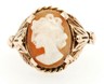 9ct Yellow Gold Shell Cameo Ring Fine Vintage Jewellery Band Size L 14-1.JPG