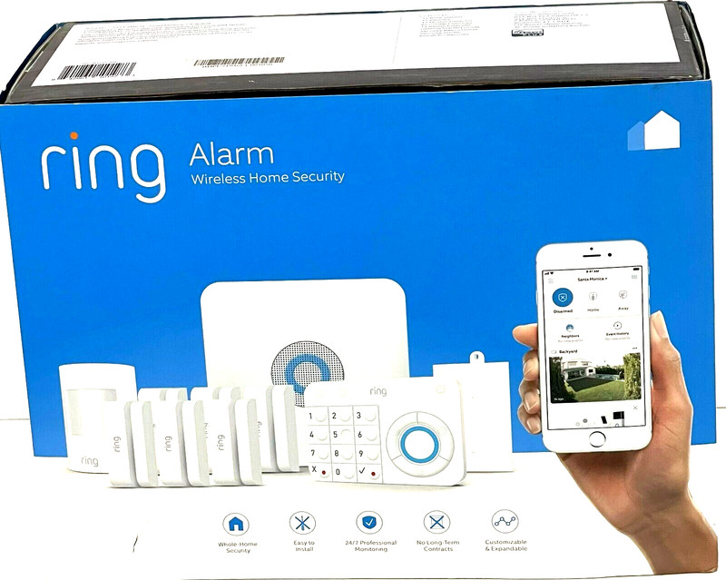 Ring Alarm Wireless Security Kit Home System - 10 Piece, New