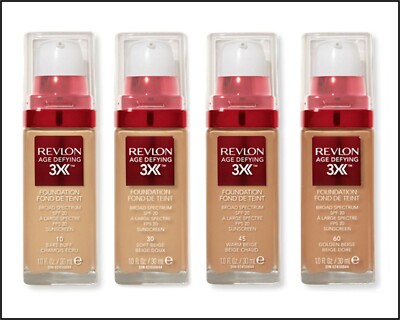 Revlon Age Defying 3X Firming + Lifting Makeup Foundation SPF20 1oz YOU PICK ONE
