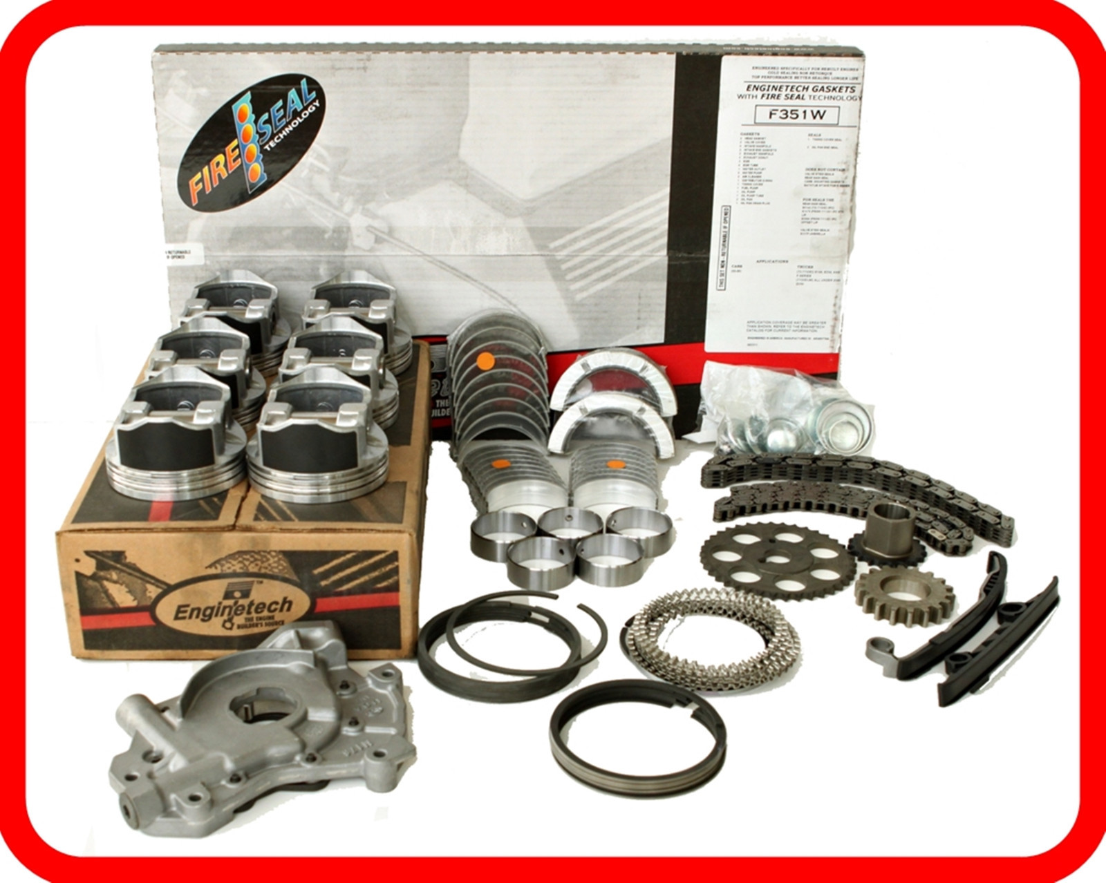 ENGINE REBUILD OVERHAUL KIT 0510 FORD 4.0L SOHC V6 RANGER EXPLORER (w