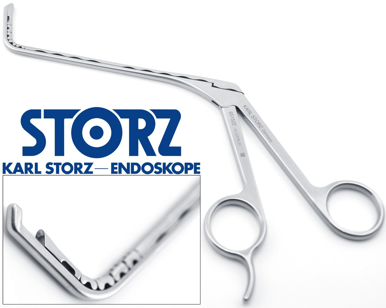 KARL STORZ 651522 Frontal Sinus ENT Punch Curved 70° Up Turn