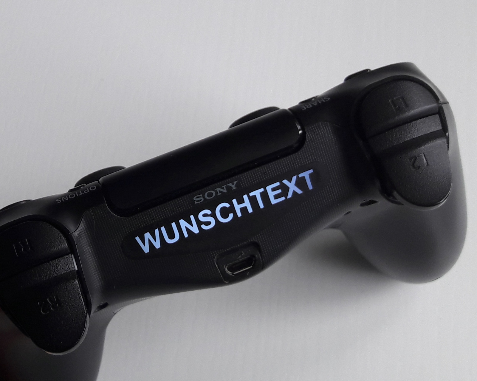 2x Aufkleber PS4 Playstation Controller Lightbar Sticker Wunschtzext1 Joypad LED