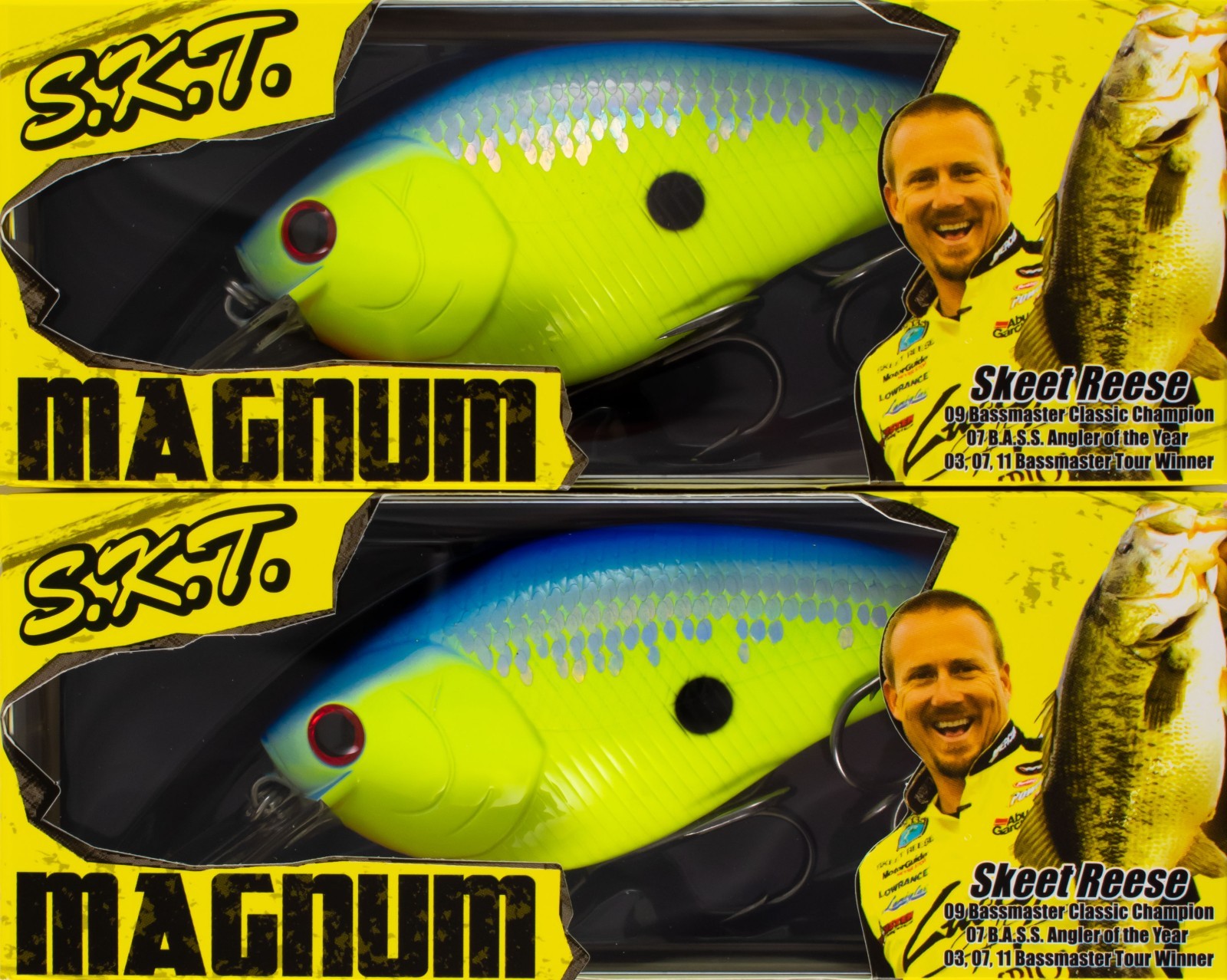 (LOT OF 2) LUCKY CRAFT SKT 110 MAGNUM MR 2OZ SKT110MR-155 CRACK BLUE CN3192