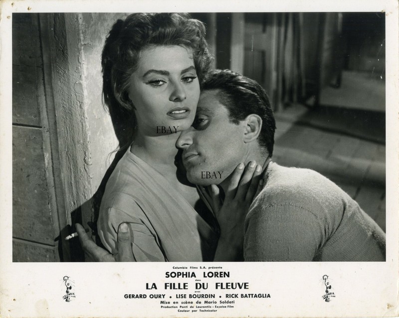 *Sophia Loren Rik Battaglia Fille Du Fleuve Mario Soldati Photo Cartoline Vintag