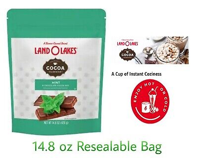 Land O Lakes Hot Cocoa Classics Mint & Chocolate Mix Pouch, 14.8 oz Bag EX 08/24