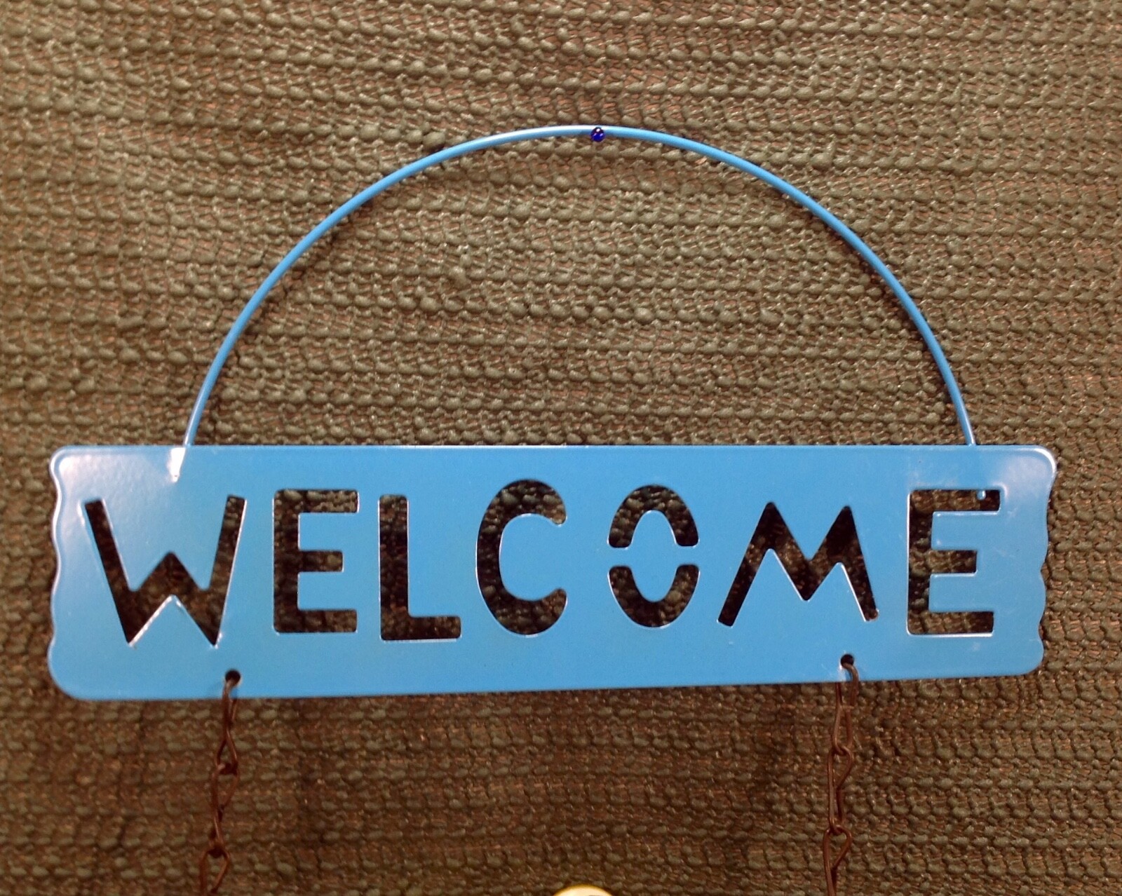 Metal WELCOME Sign with FROG