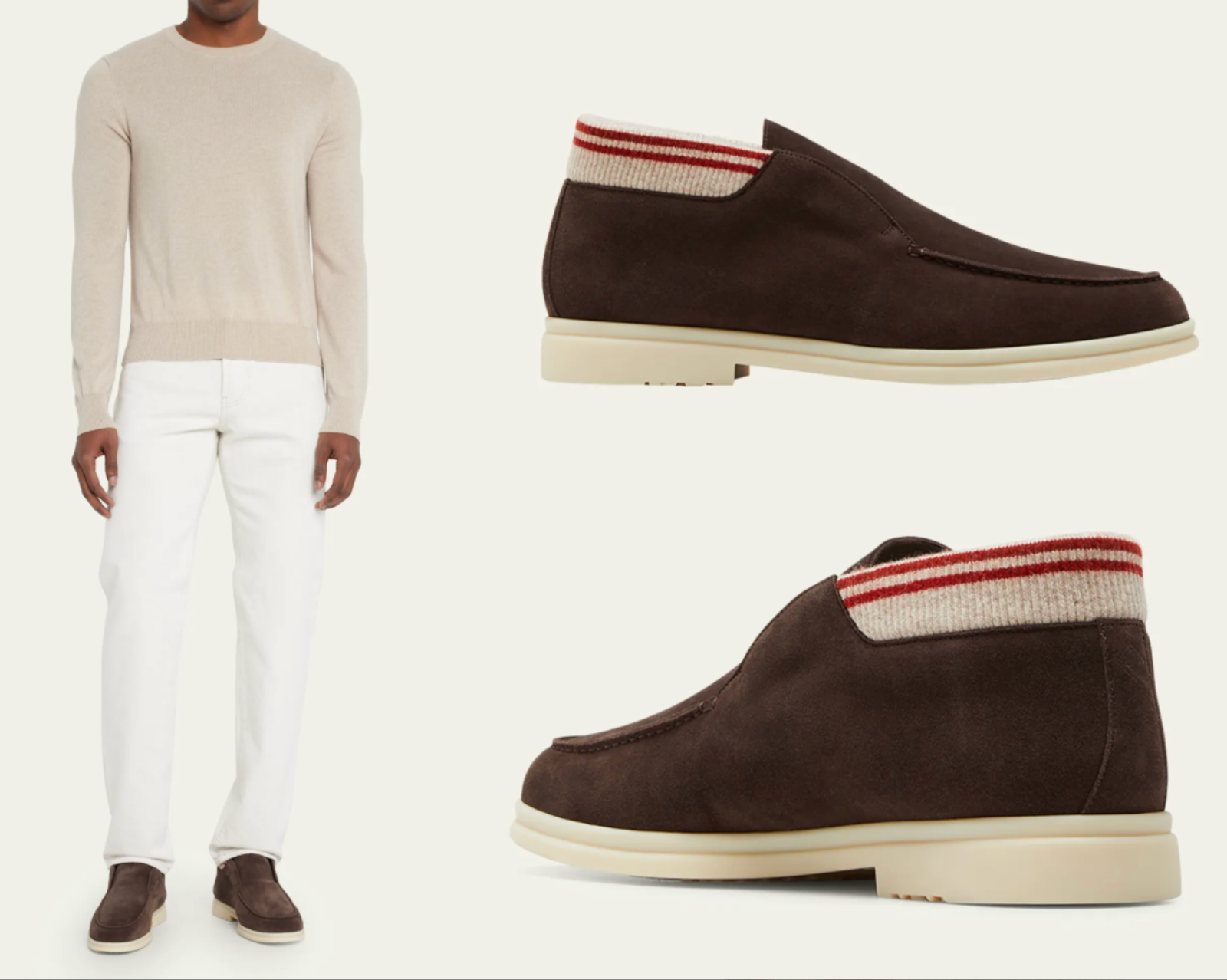 LORO PIANA LORO PIANA OPEN WINTERY WALK CHUKKA BOOTS SHOES SCHUHE CASHMERE SUEDE SNEAKERS