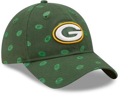 Женская регулируемая шляпа Green Bay Packers Scatter 9 TWENTY