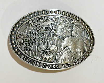 BSA GRAND TETON COUNCIL 2010 100 YEARS OF SCOUTING BELT BUCKLE