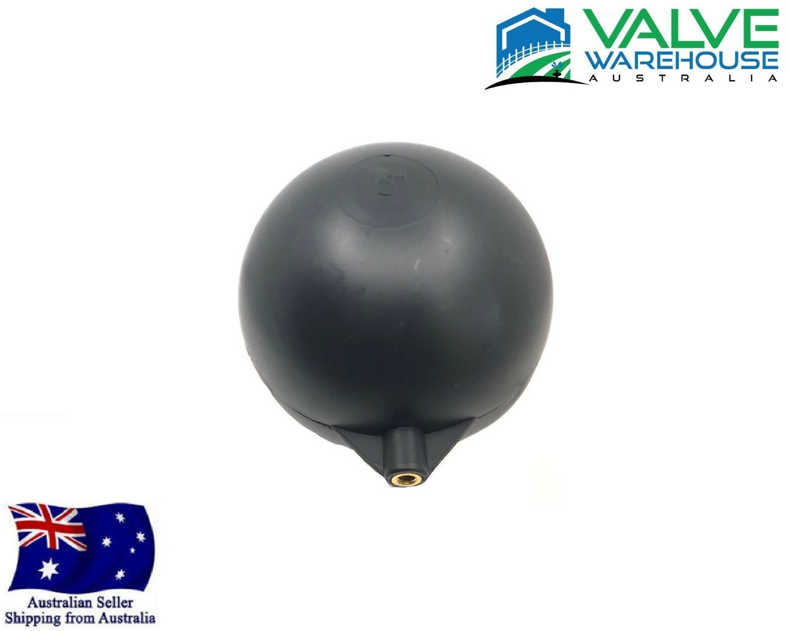 Black Plastic Ball Float Available in Sizes 2" (50mm), 4" (100mm) & 6