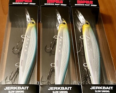 3 Rapala Shadow Rap Deep SDRD11 Minnow Jerkbait Lures BLUE BACK HERRING BBH