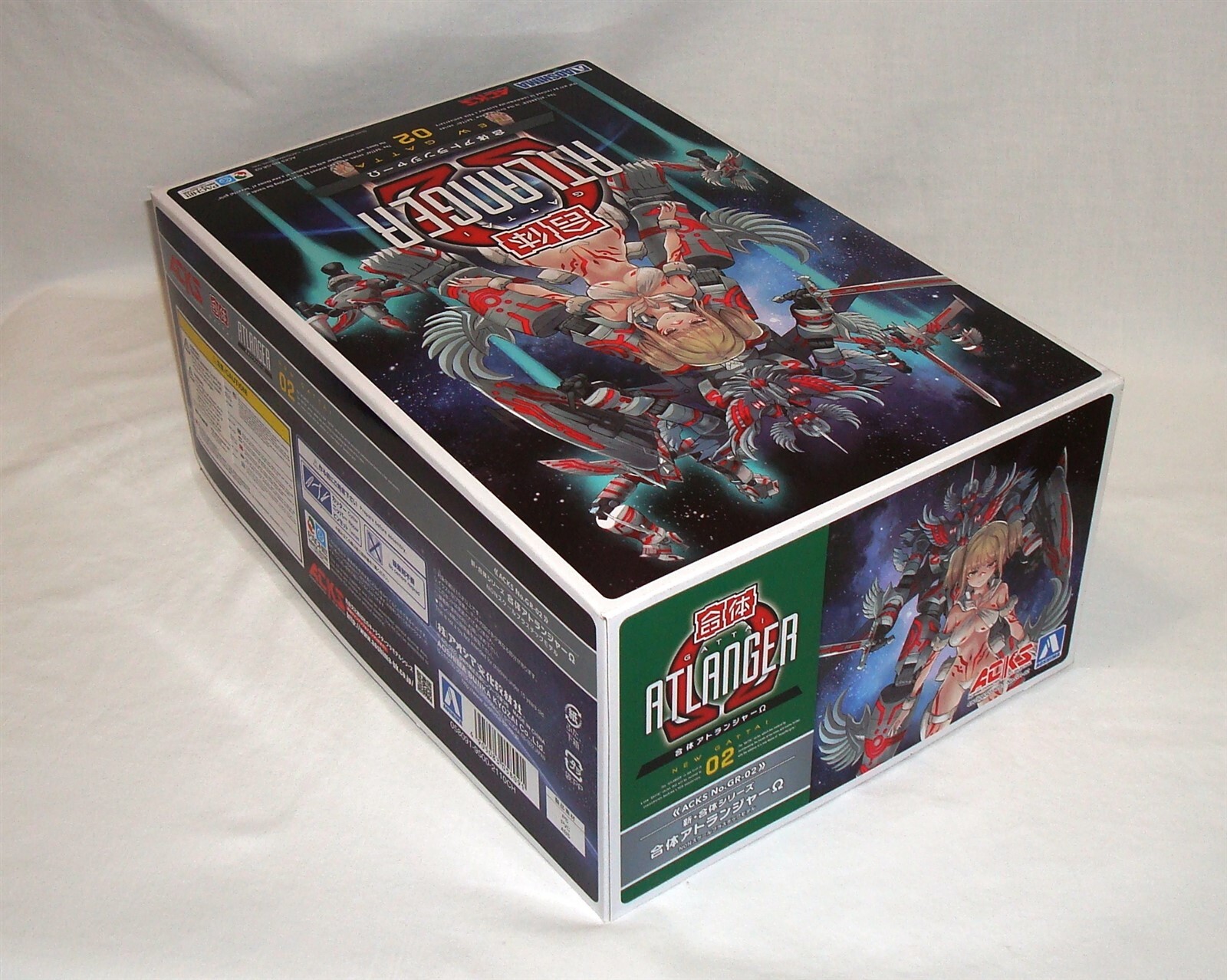 Gattai Atlanger & Omega plastic model kit snap pre-painted parts ACKS GR-02 new