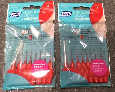 Tepe Interdental Brushes RED Size 2  x 10 Packs