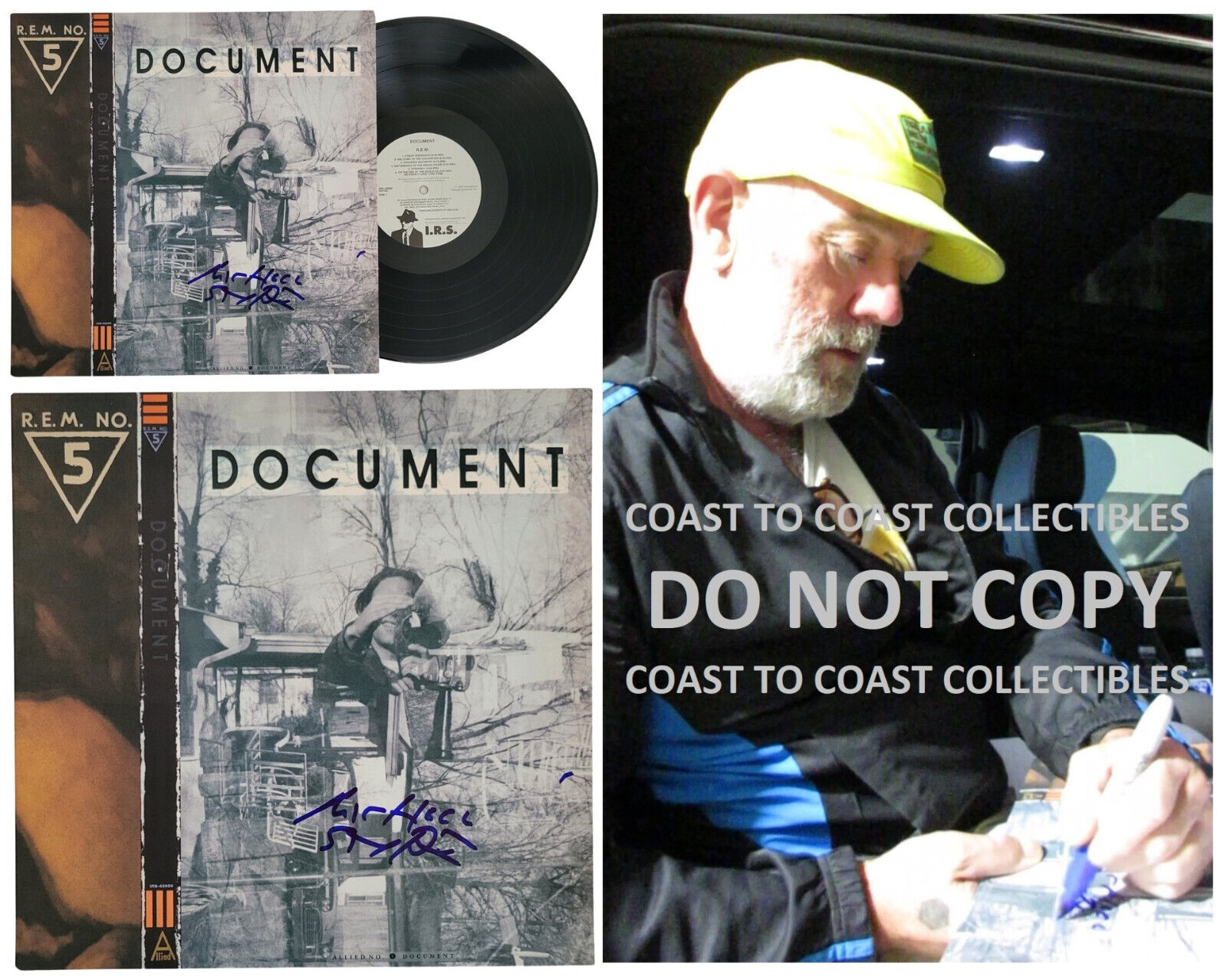 Michael Stipe Signed R.E.M Document Album COA Proof Autographed Vinyl Record REM Michael Stipe Signed R.E.M Document Album COA Proof Autographed Vinyl Record REM