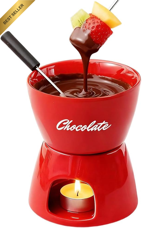 Sweet Cheese Fondue Cup, Ceramic Chocolate Melting Cup Set, Mini Chocolate Melti