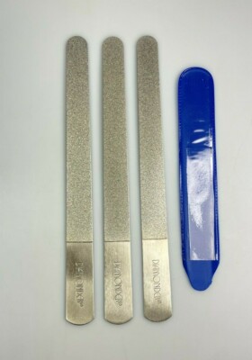 3PK Diamond Deb Manicure Nail File Crystal Surface AUTHENTIC-8''