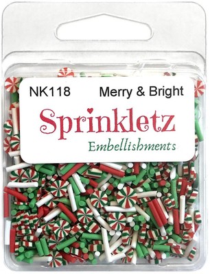 Buttons Galore Sprinkletz Embellishments 12g-Merry & Bright BNK-118