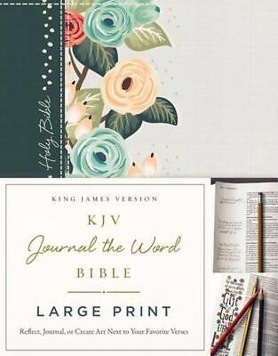 KJV Large Print Bible, Journal the Word, Reflect, Journal or Create Art Next to 