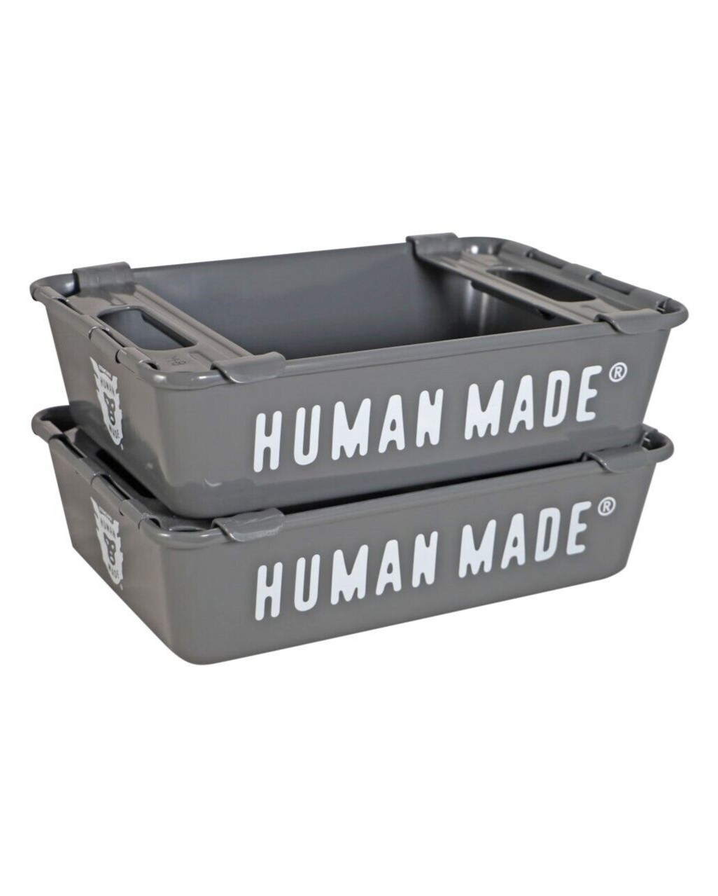 Human Made Stacking Box Set of 2 Grey