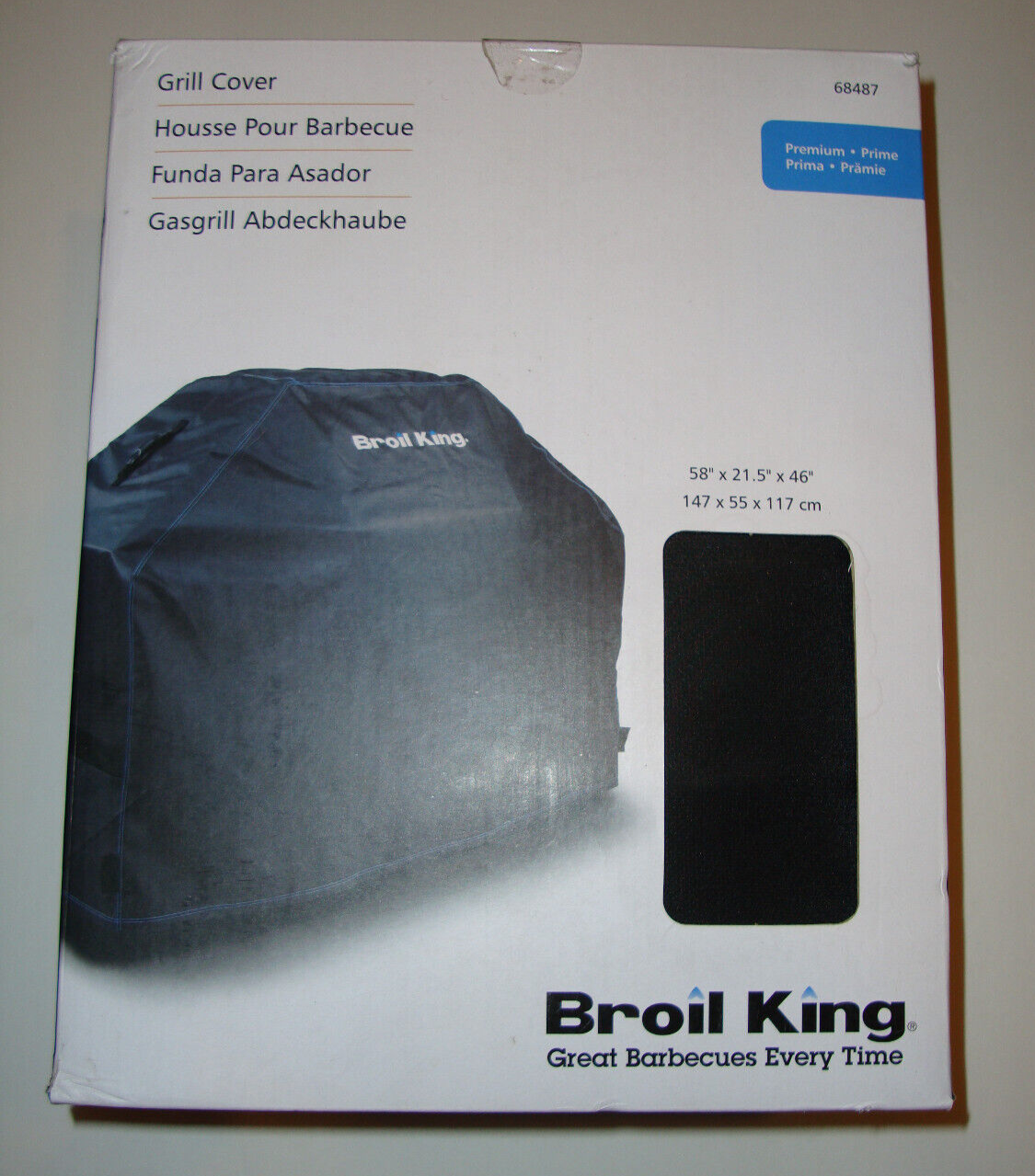 NEW NIB BROIL KING GRILL COVER 58" X 21.5" X 46" POLY-LINED 