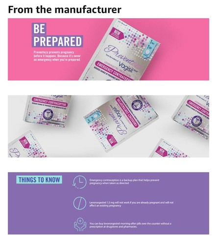 Vagisil Preventeza One Step Emergency Morning After Contraceptive,exp-08/2019