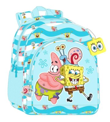 SAFTA -612291180 Backpack of 33 cm Adapt.Spongebob Trolley Stay Positive 33 x 42