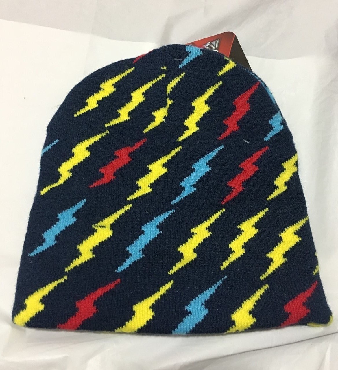 DISNEY PIXAR CARS-Boys 2 Piece Set Navy Blue Skully Hat with Mittens-Size 2T-5T