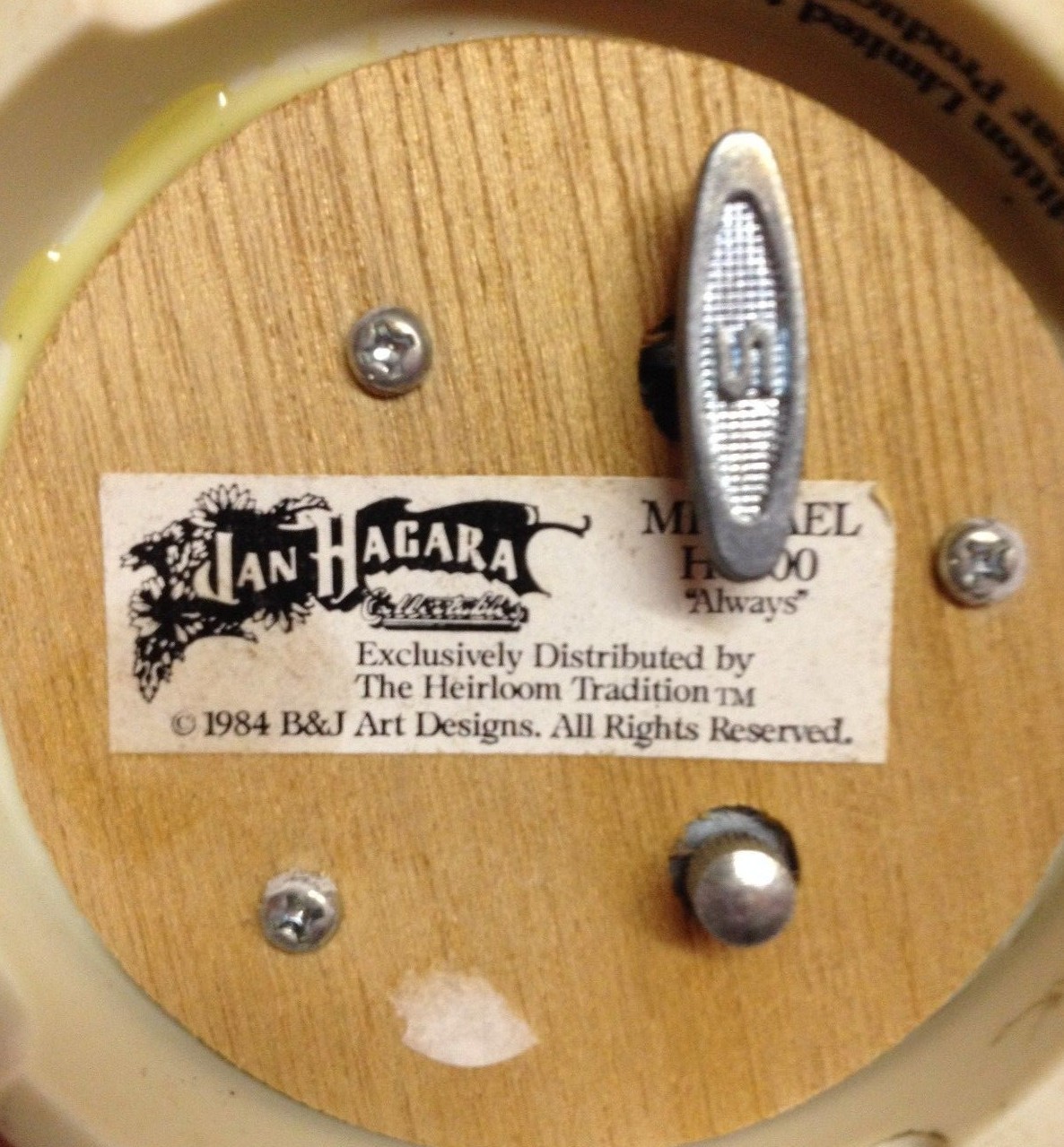 Vintage Jan Hagara Collectibles, Michael H3000 Music Box Figurine #9347