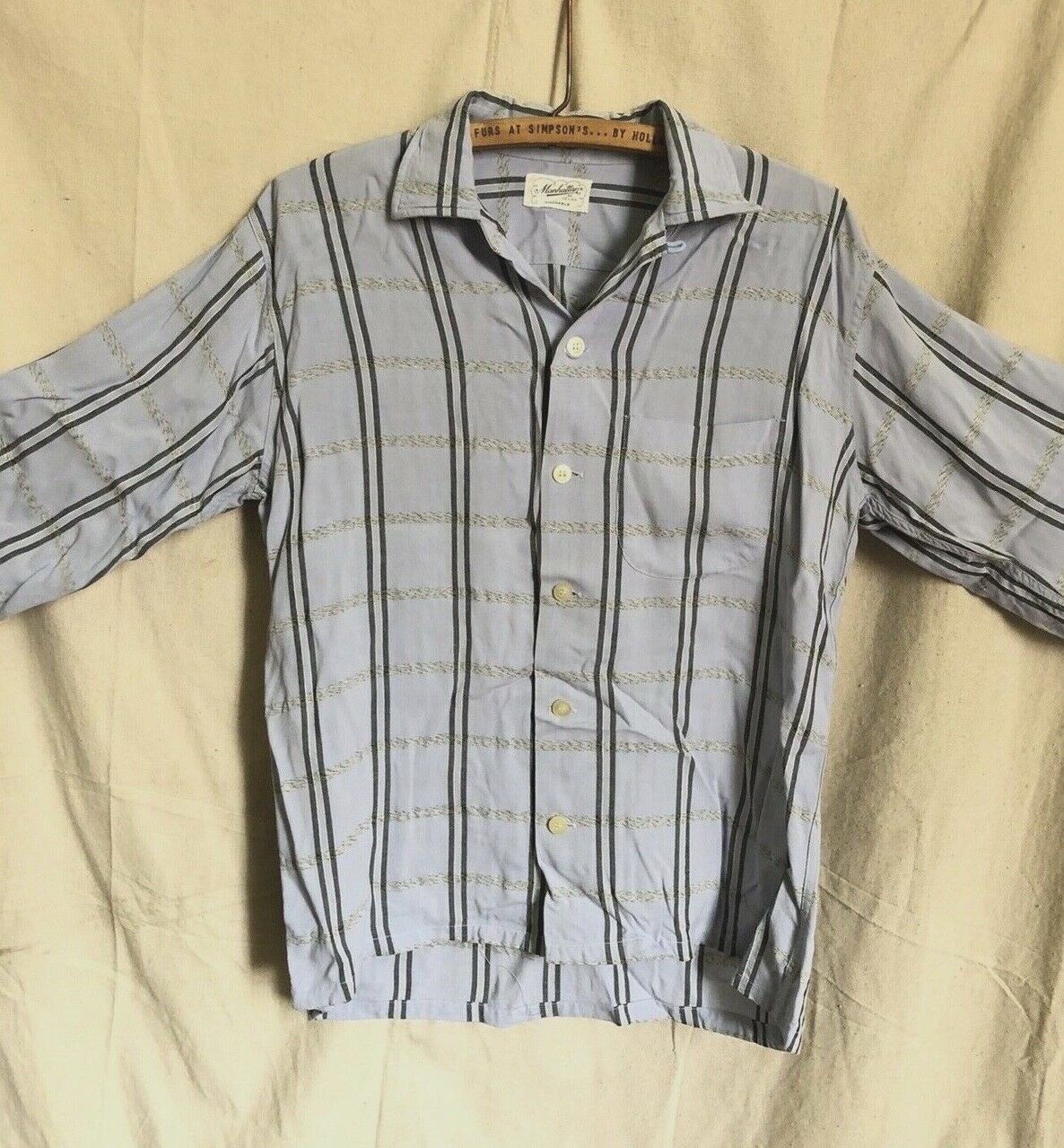 Vtg 1950s Manhattan Fleck Plaid Rockabilly Loop Collar Rayon Shirt M | eBay Vtg 1950s Manhattan Fleck Plaid Rockabilly Loop Collar Rayon Shirt M | eBay