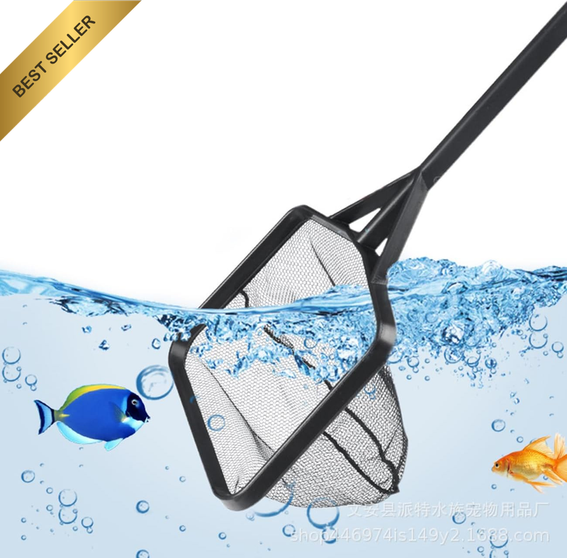 Portable Long Handle Aquarium Fish Tank Fishing Net Square Aquarium Fishing Net 