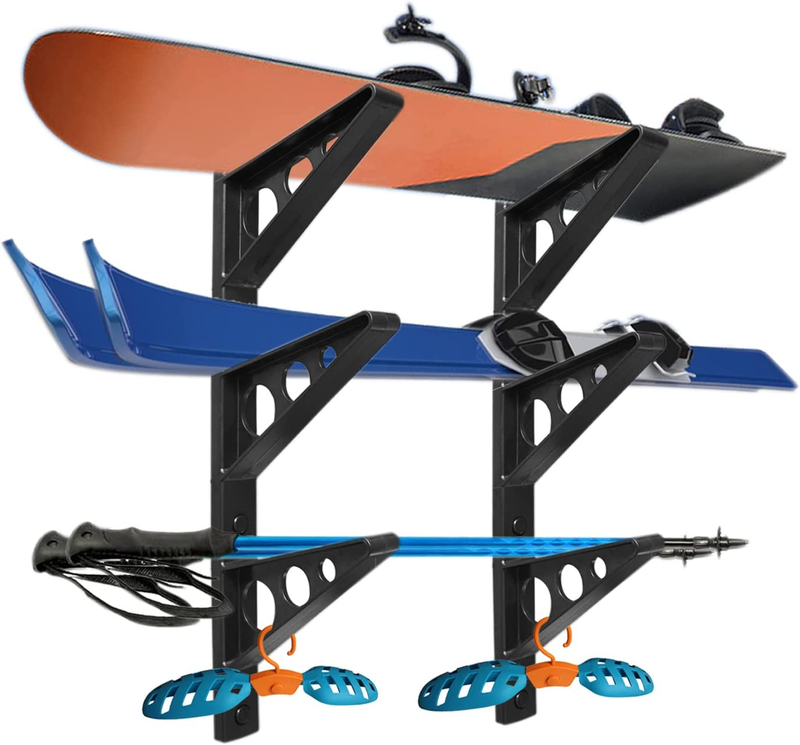 Storage Rack Wall Mount Storage Holds 3 Boards Horizontal Mult