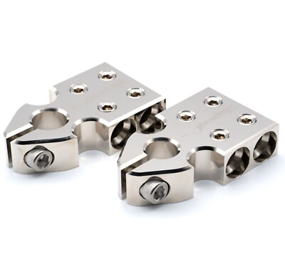 Pair ILL Customz Battery Terminals 0 Gauge 4 Input SAE Top Post Clamp