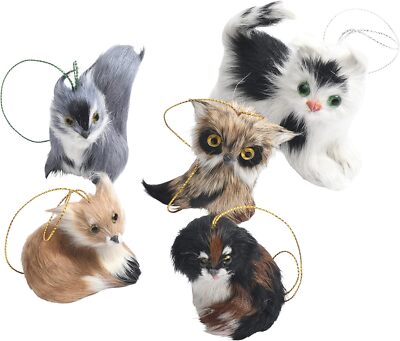 Furry Animal Ornament 5 Pieces Hanging Decoration Craft Project Party Favors... 