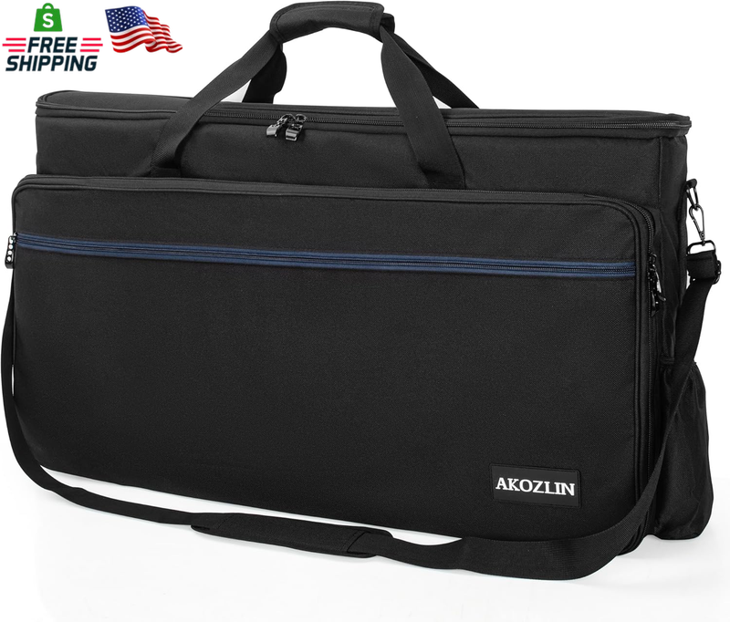 AKOZLIN Padded DJ Mixer Gig Bag Controller Travel Shoulder Bag